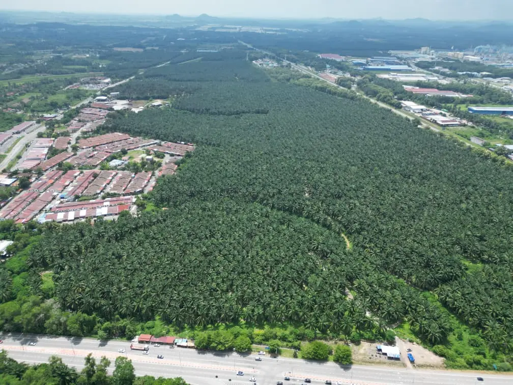 Aerial overview of the large freehold landholding in Gurun, Kedah