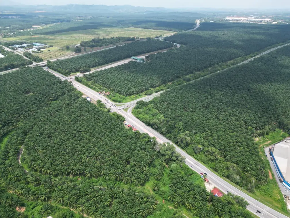 Road junction and surrounding land in Gurun