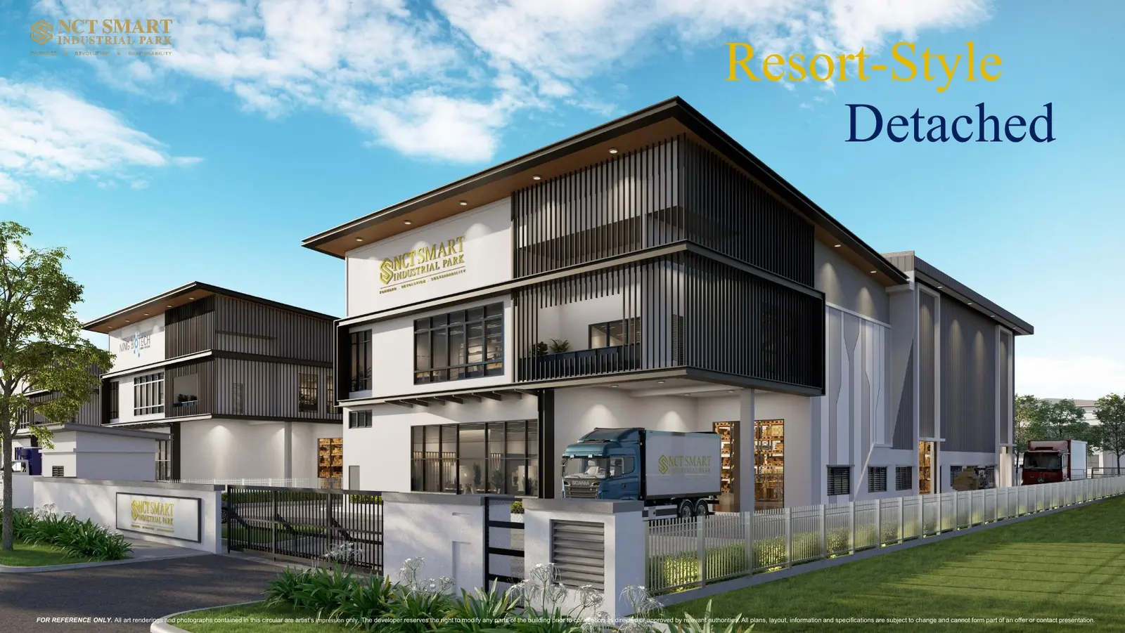 Artist's impression of a detached factory at NCT Smart Industrial Park