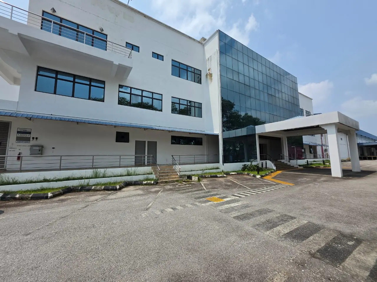 Three-storey office block at the Senawang heavy industrial factory